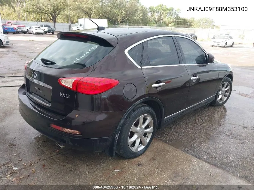 2008 Infiniti Ex35 Journey VIN: JNKAJ09F88M353100 Lot: 40425958