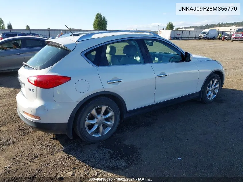 2008 Infiniti Ex35 Journey VIN: JNKAJ09F28M356770 Lot: 40496575