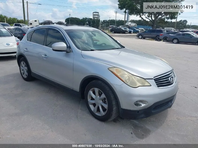 2008 Infiniti Ex35 Journey VIN: JNKAJ09E28M301419 Lot: 40507030