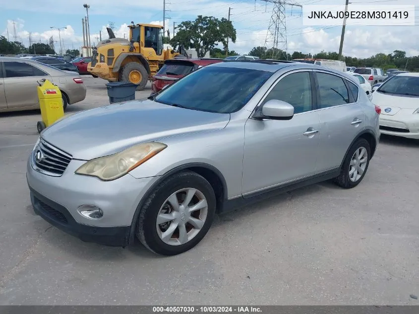 2008 Infiniti Ex35 Journey VIN: JNKAJ09E28M301419 Lot: 40507030