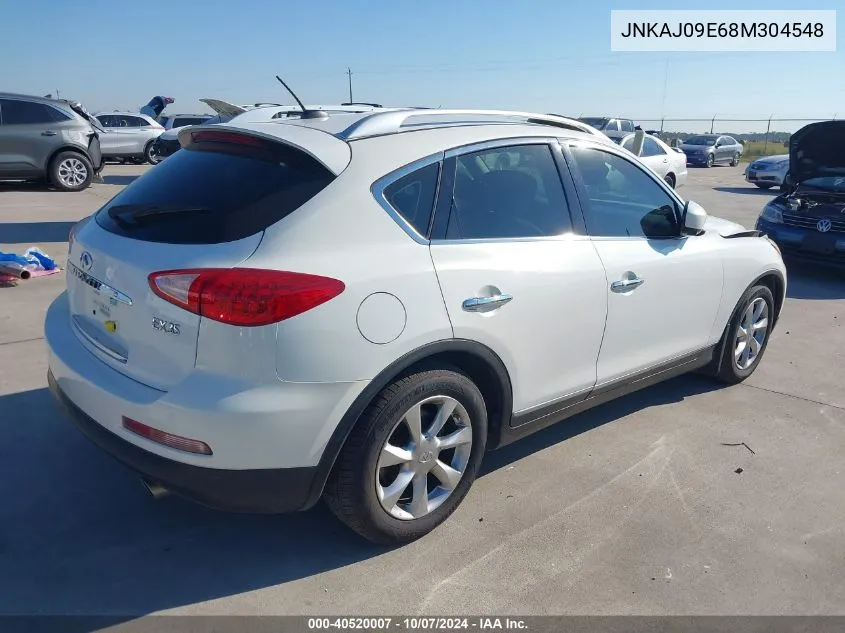 2008 Infiniti Ex35 Journey VIN: JNKAJ09E68M304548 Lot: 40520007