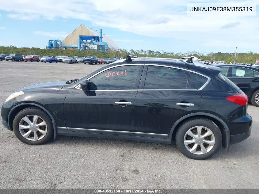 2008 Infiniti Ex35 Journey VIN: JNKAJ09F38M355319 Lot: 40592150