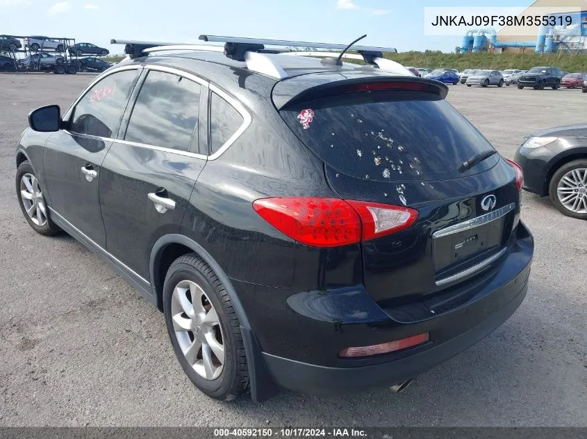 2008 Infiniti Ex35 Journey VIN: JNKAJ09F38M355319 Lot: 40592150