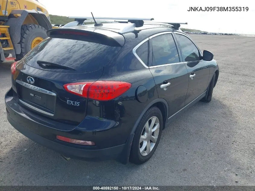 2008 Infiniti Ex35 Journey VIN: JNKAJ09F38M355319 Lot: 40592150