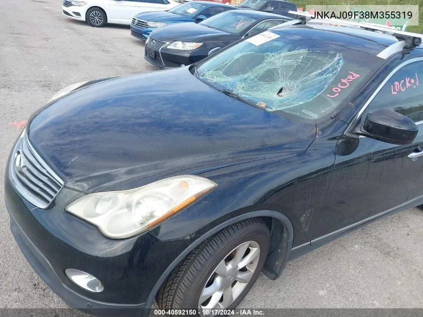 2008 Infiniti Ex35 Journey VIN: JNKAJ09F38M355319 Lot: 40592150