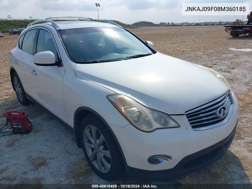 2008 Infiniti Ex35 Journey VIN: JNKAJ09F08M360185 Lot: 40615489