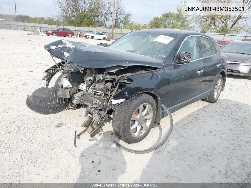 2008 Infiniti Ex35 Journey VIN: JNKAJ09F48M353501 Lot: 40742433