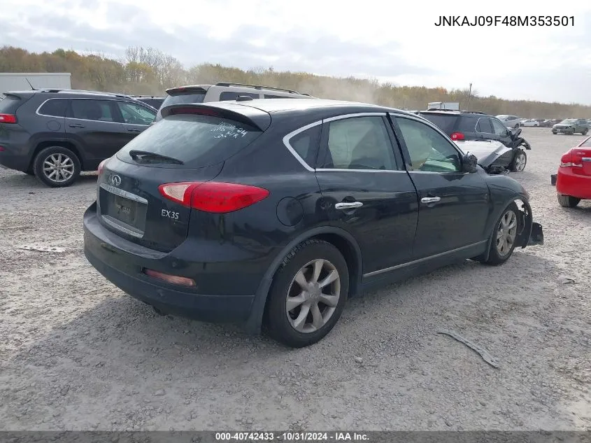 2008 Infiniti Ex35 Journey VIN: JNKAJ09F48M353501 Lot: 40742433