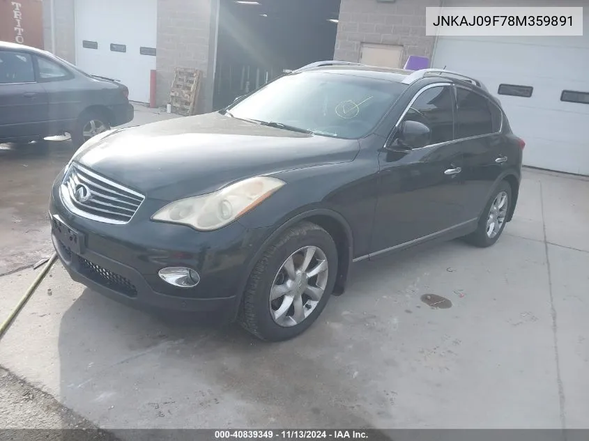 2008 Infiniti Ex35 Journey VIN: JNKAJ09F78M359891 Lot: 40839349