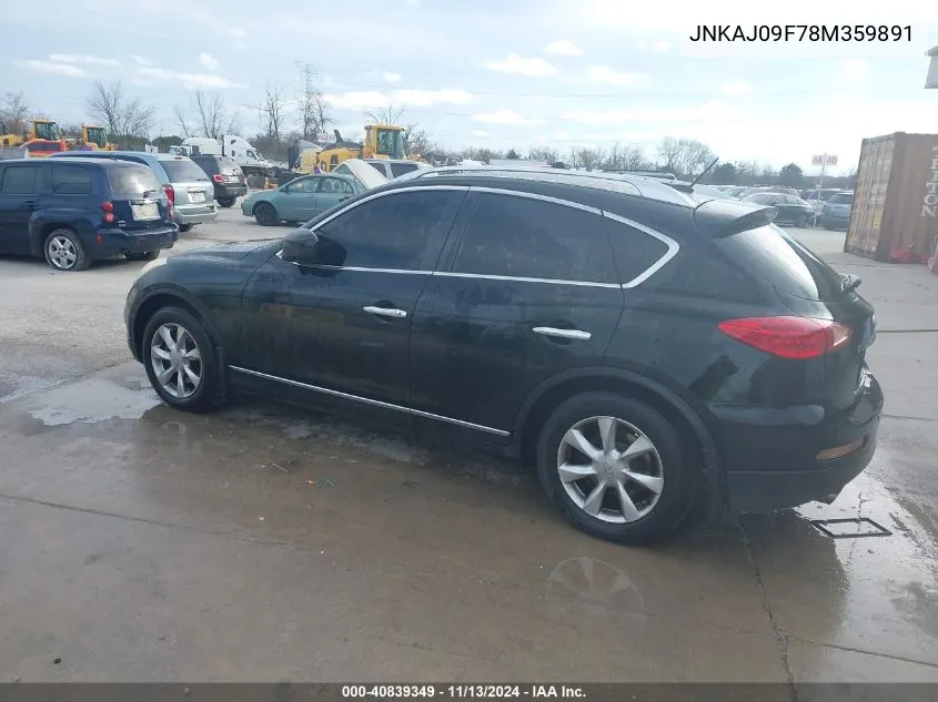 2008 Infiniti Ex35 Journey VIN: JNKAJ09F78M359891 Lot: 40839349