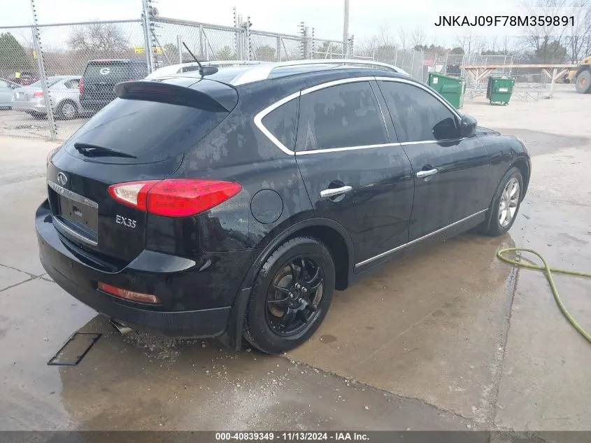 2008 Infiniti Ex35 Journey VIN: JNKAJ09F78M359891 Lot: 40839349