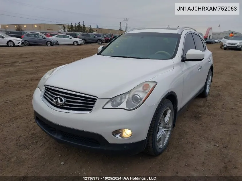 2010 Infiniti Ex35 Journey VIN: JN1AJ0HRXAM752063 Lot: 12136979