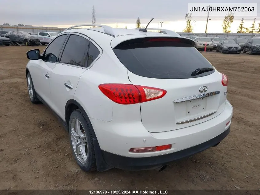 2010 Infiniti Ex35 Journey VIN: JN1AJ0HRXAM752063 Lot: 12136979