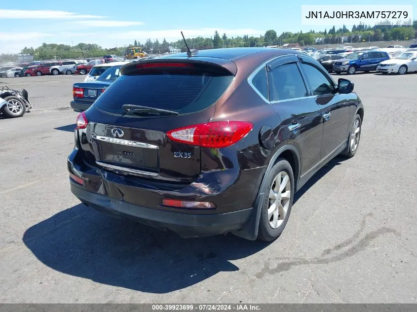 2010 Infiniti Ex35 Journey VIN: JN1AJ0HR3AM757279 Lot: 39923699