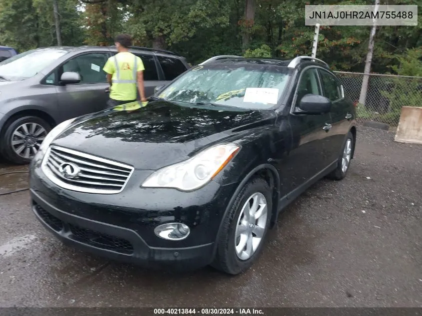 2010 Infiniti Ex35 Journey VIN: JN1AJ0HR2AM755488 Lot: 40213844