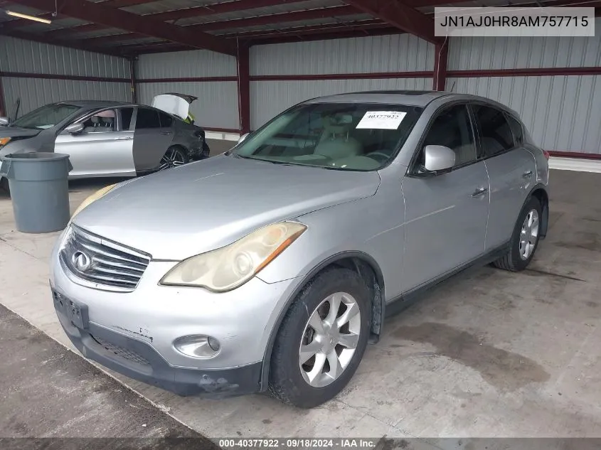 2010 Infiniti Ex35 Journey VIN: JN1AJ0HR8AM757715 Lot: 40377922