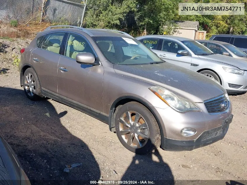 2010 Infiniti Ex35 Journey VIN: JN1AJ0HR3AM754771 Lot: 40402975