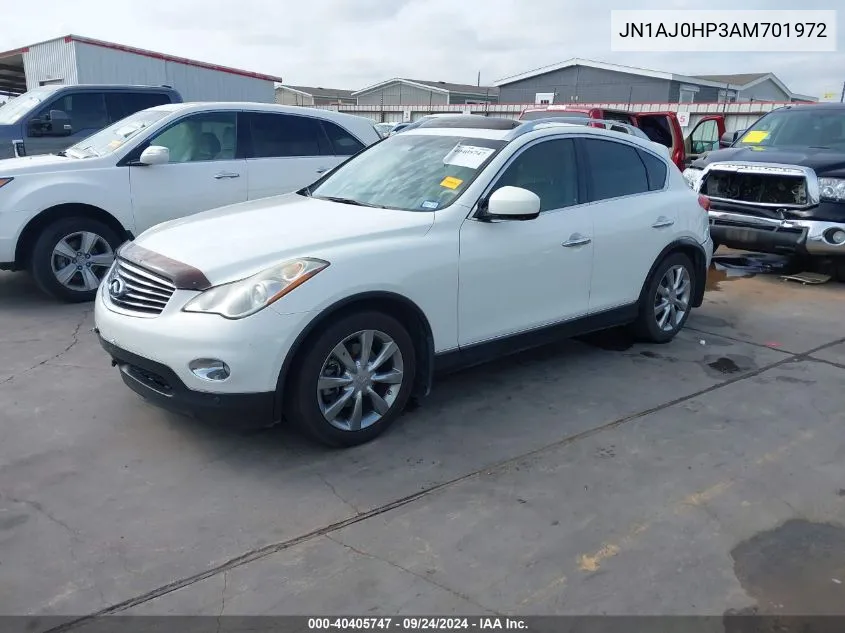 2010 Infiniti Ex35 Journey VIN: JN1AJ0HP3AM701972 Lot: 40405747