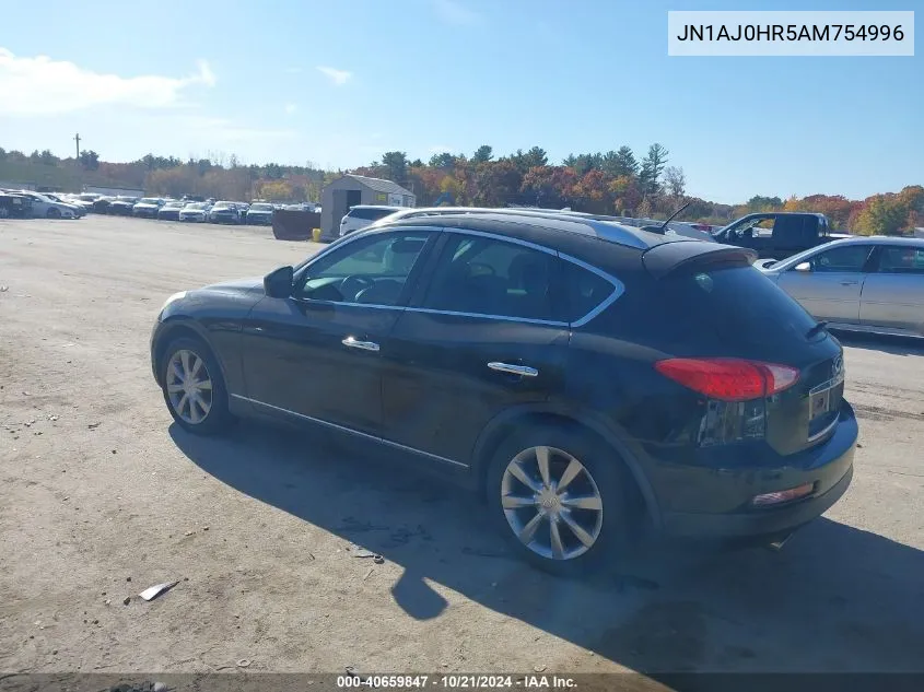 2010 Infiniti Ex35 Journey VIN: JN1AJ0HR5AM754996 Lot: 40659847