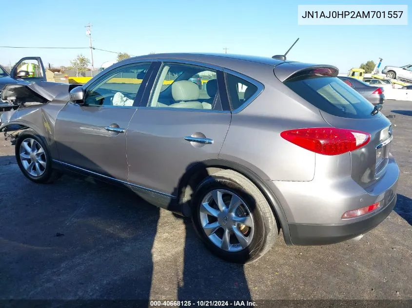 2010 Infiniti Ex35 Journey VIN: JN1AJ0HP2AM701557 Lot: 40668125