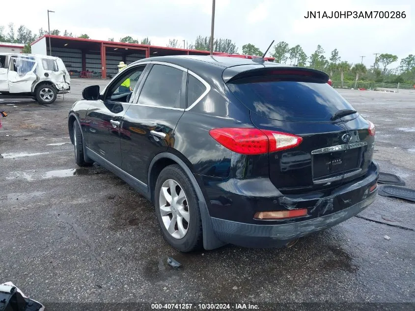 2010 Infiniti Ex35 Journey VIN: JN1AJ0HP3AM700286 Lot: 40741257