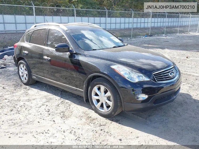 2010 Infiniti Ex35 Journey VIN: JN1AJ0HP3AM700210 Lot: 40754217