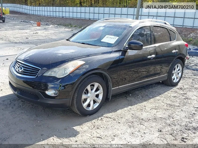 2010 Infiniti Ex35 Journey VIN: JN1AJ0HP3AM700210 Lot: 40754217