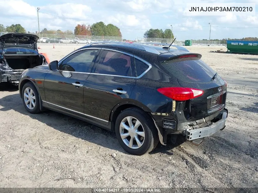 2010 Infiniti Ex35 Journey VIN: JN1AJ0HP3AM700210 Lot: 40754217