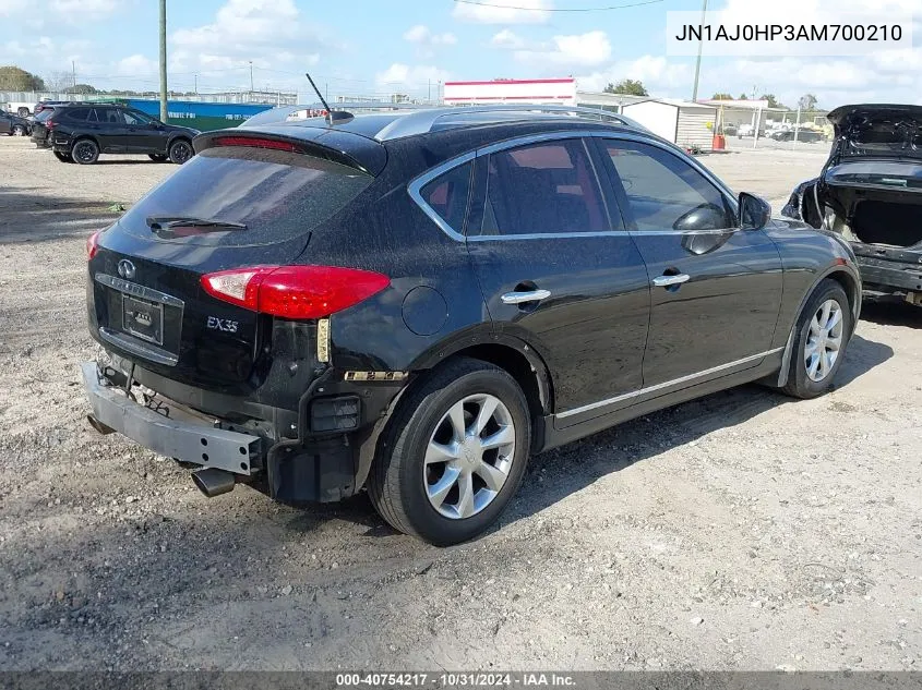 2010 Infiniti Ex35 Journey VIN: JN1AJ0HP3AM700210 Lot: 40754217