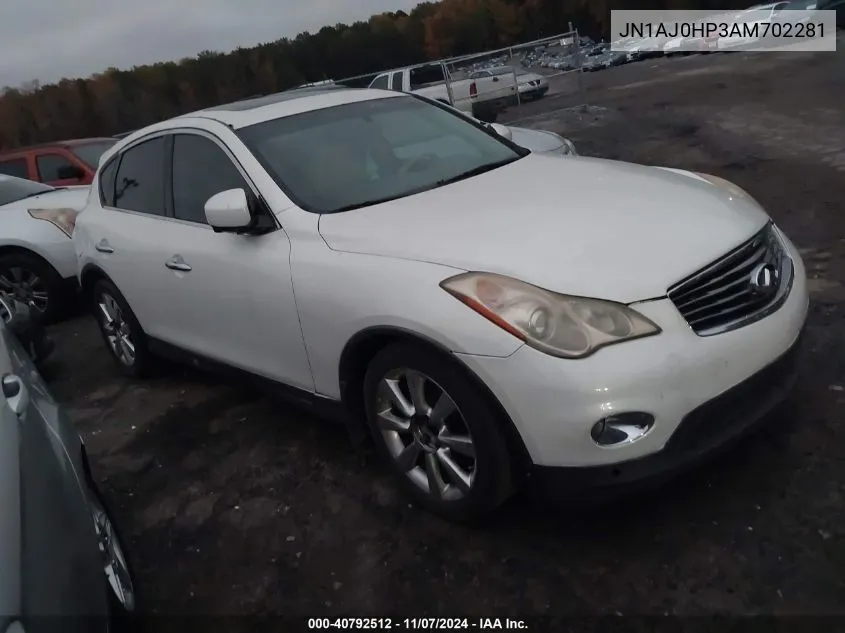 2010 Infiniti Ex35 Journey VIN: JN1AJ0HP3AM702281 Lot: 40792512