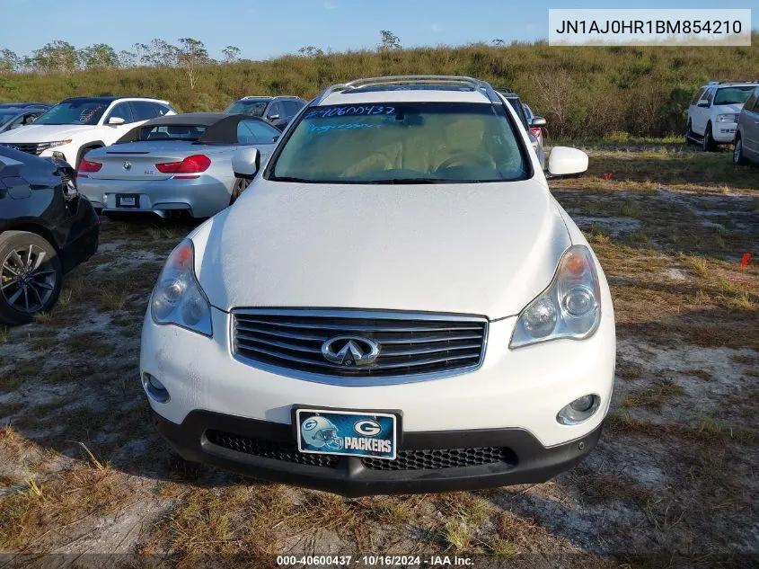 2011 Infiniti Ex35 Journey VIN: JN1AJ0HR1BM854210 Lot: 40600437