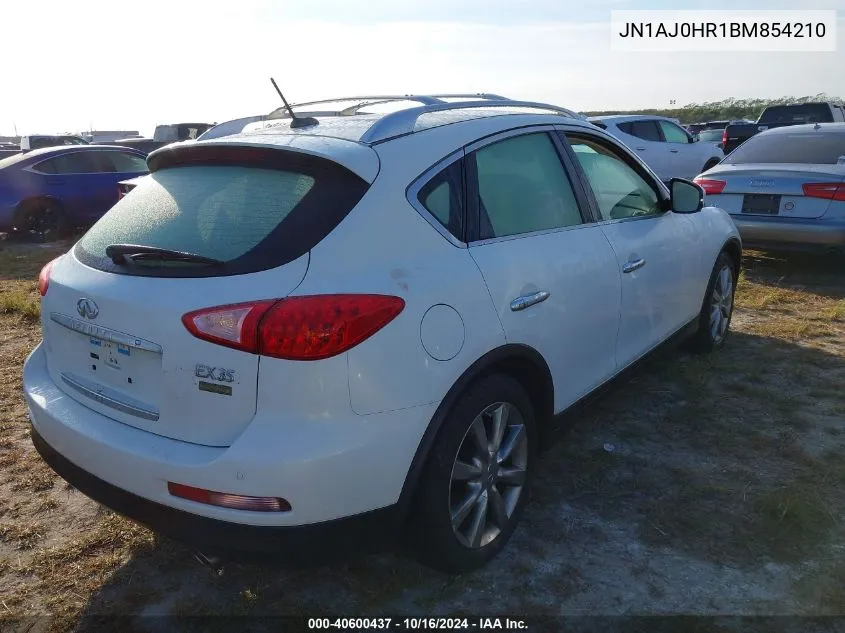 2011 Infiniti Ex35 Journey VIN: JN1AJ0HR1BM854210 Lot: 40600437