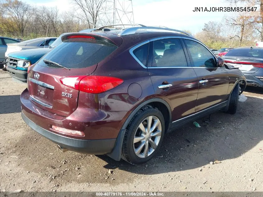 2011 Infiniti Ex35 Journey VIN: JN1AJ0HR3BM854547 Lot: 40779176