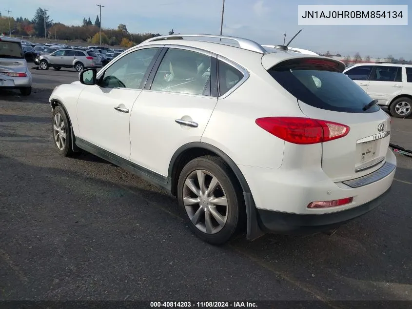 2011 Infiniti Ex35 Journey VIN: JN1AJ0HR0BM854134 Lot: 40814203