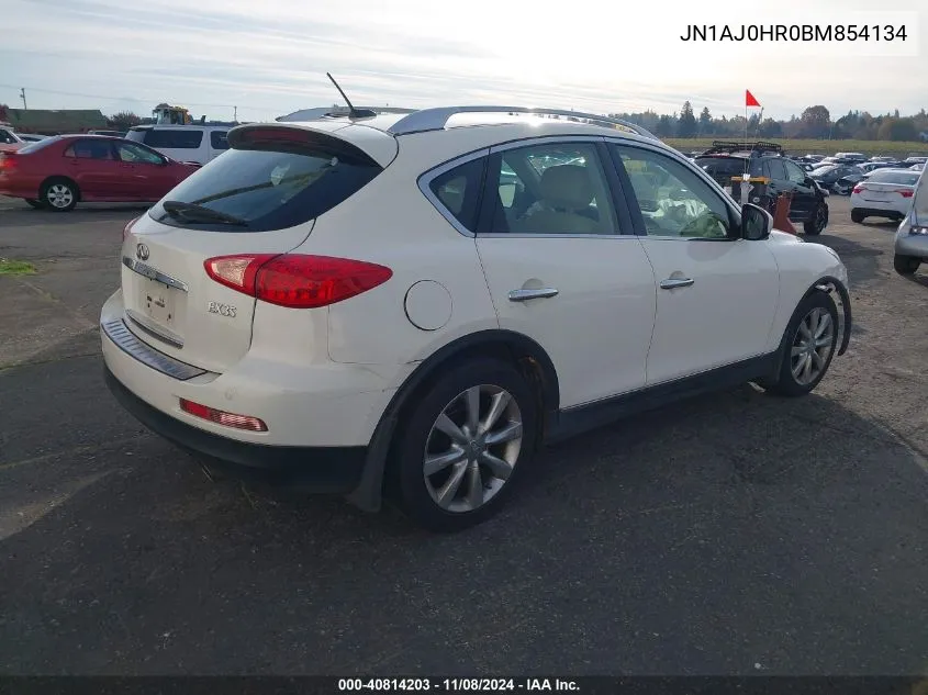 2011 Infiniti Ex35 Journey VIN: JN1AJ0HR0BM854134 Lot: 40814203