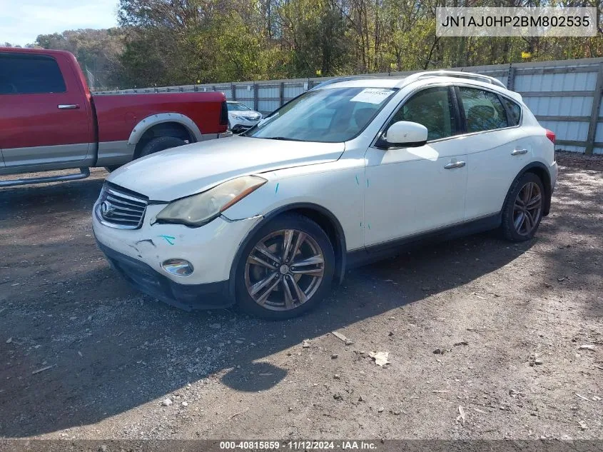 2011 Infiniti Ex35 Journey VIN: JN1AJ0HP2BM802535 Lot: 40815859