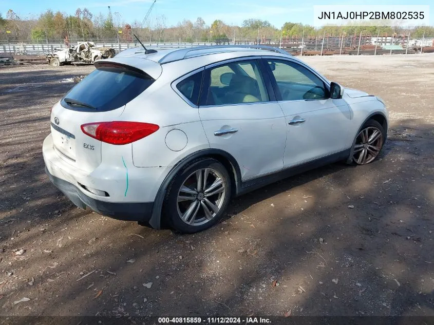 2011 Infiniti Ex35 Journey VIN: JN1AJ0HP2BM802535 Lot: 40815859