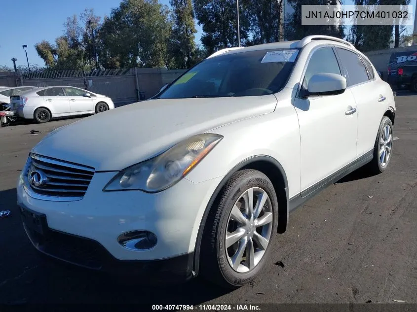 2012 Infiniti Ex35 Journey VIN: JN1AJ0HP7CM401032 Lot: 40747994