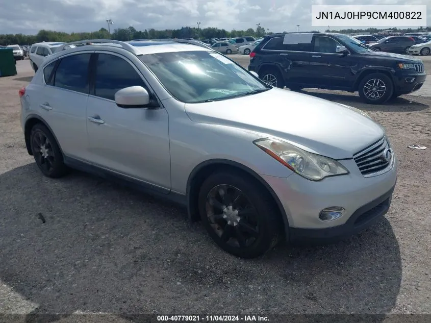 2012 Infiniti Ex35 Journey VIN: JN1AJ0HP9CM400822 Lot: 40779021