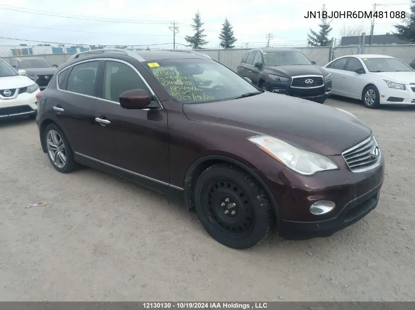 2013 Infiniti Ex37 Journey VIN: JN1BJ0HR6DM481088 Lot: 12130130