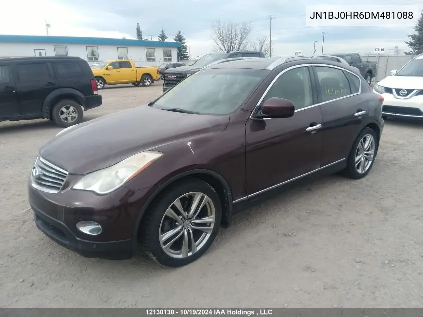 2013 Infiniti Ex37 Journey VIN: JN1BJ0HR6DM481088 Lot: 12130130