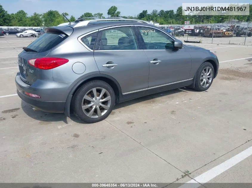 2013 Infiniti Ex37 Journey VIN: JN1BJ0HR1DM481967 Lot: 39645354