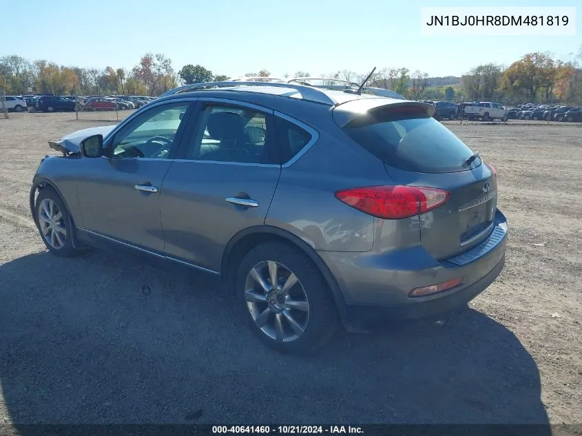 2013 Infiniti Ex37 Journey VIN: JN1BJ0HR8DM481819 Lot: 40641460