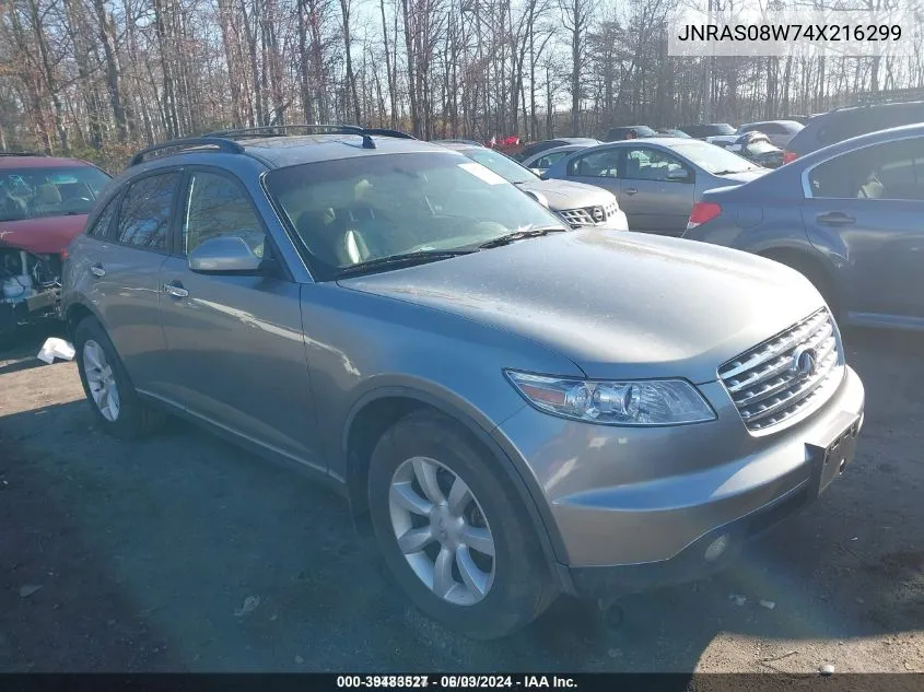 JNRAS08W74X216299 2004 Infiniti Fx35