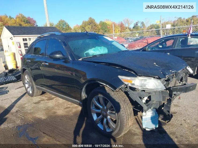 2004 Infiniti Fx35 VIN: JNRAS08WX4X214126 Lot: 40616930