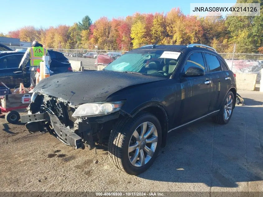 2004 Infiniti Fx35 VIN: JNRAS08WX4X214126 Lot: 40616930