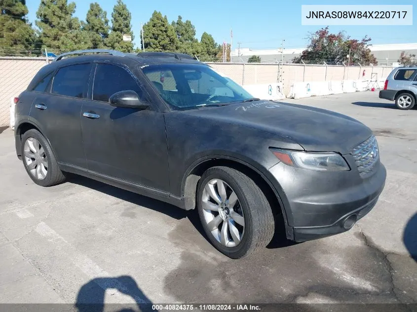 2004 Infiniti Fx35 VIN: JNRAS08W84X220717 Lot: 40824375