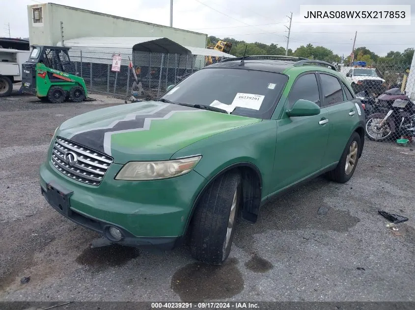 JNRAS08WX5X217853 2005 Infiniti Fx35