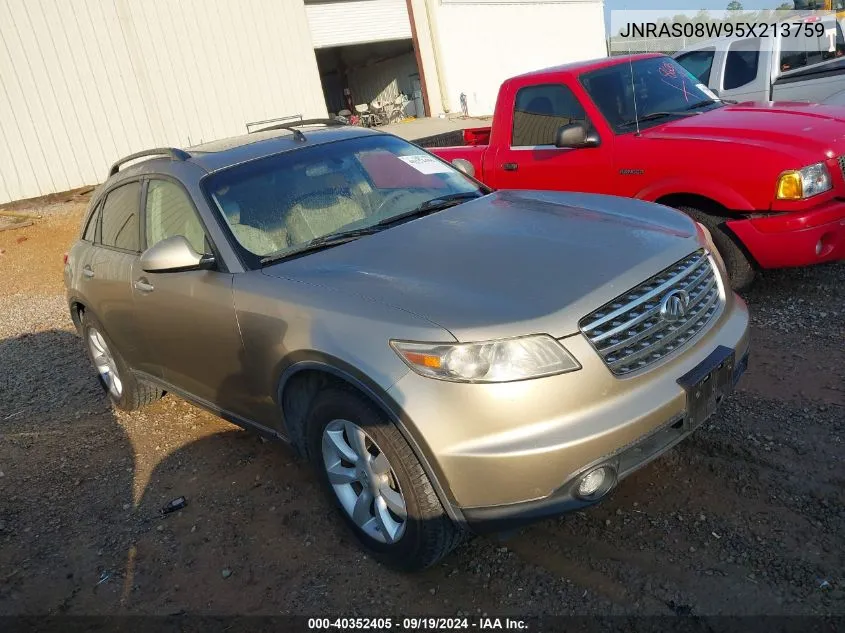 2005 Infiniti Fx35 VIN: JNRAS08W95X213759 Lot: 40352405