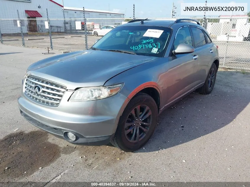 2005 Infiniti Fx35 VIN: JNRAS08W65X200970 Lot: 40394837